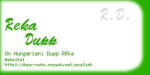 reka dupp business card